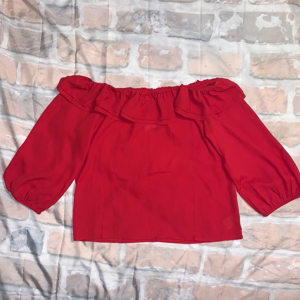 NWT J Crew Mercantile Off the Shoulder Shirt